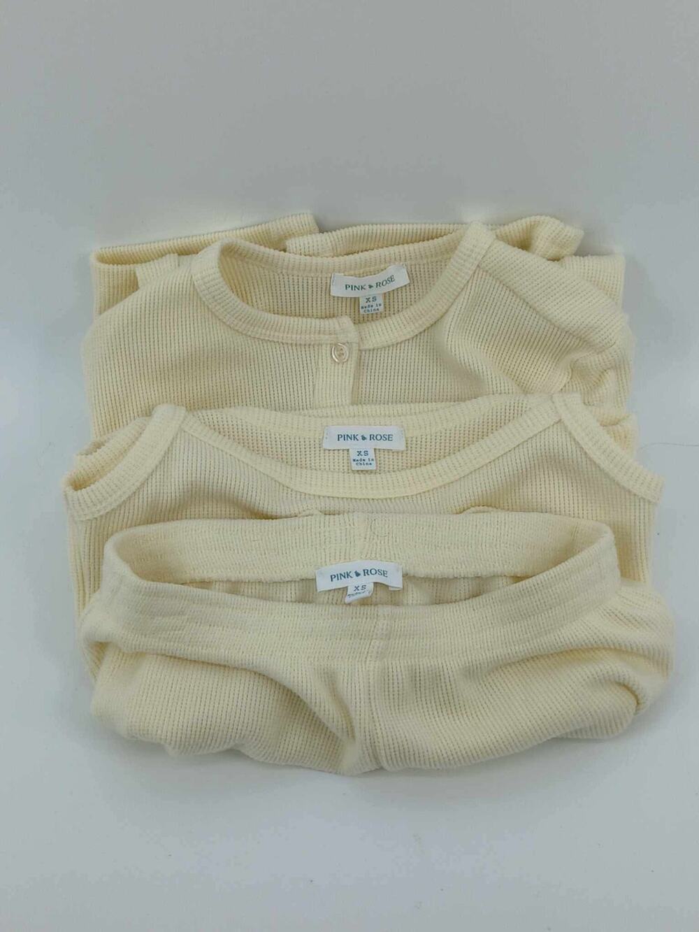 3 piece yellow cropped pajama set